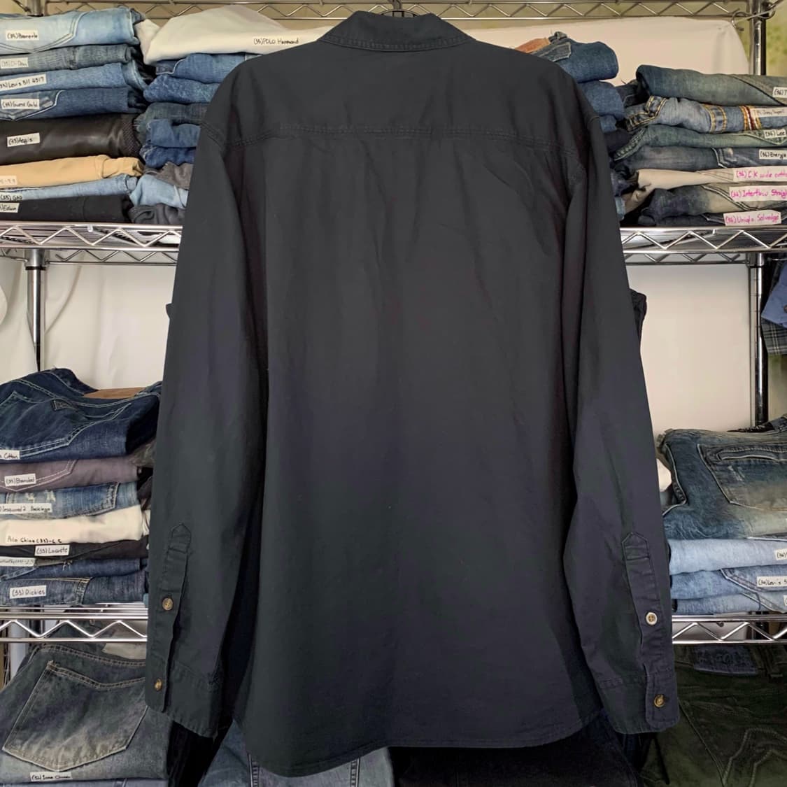 [L] 칼하트 릴렉스드핏 워크셔츠 블랙 상품이미지3