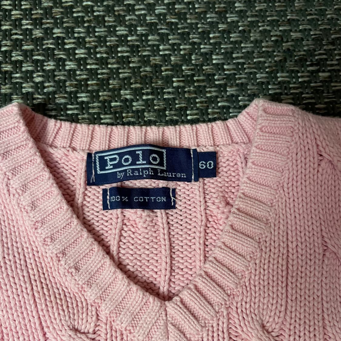 폴로랄프로렌 키즈 블루포니 연핑크 케이블 니트 베스트 60 상품이미지4