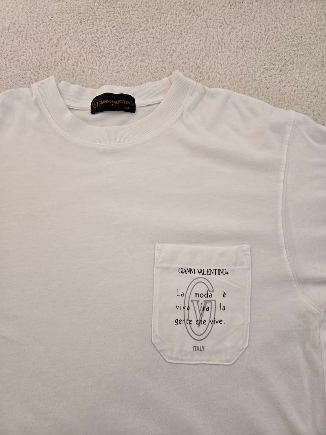 지아니 발렌티노(GIANNI VALENTINO) 흰색 반팔 티셔츠 M 상품이미지4