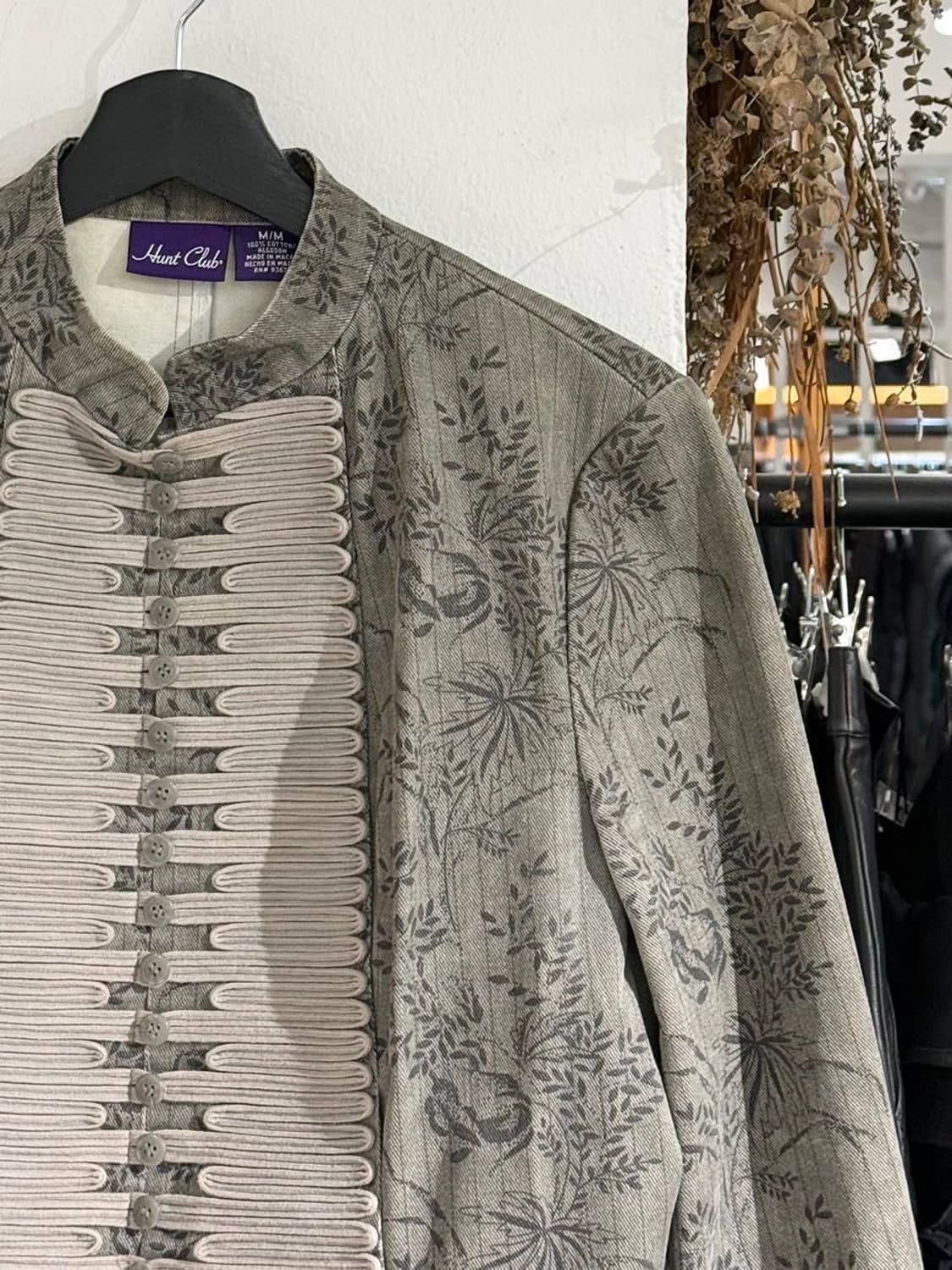 헌트 클럽 그레이 플로럴 나폴레옹 버튼 자켓 상품이미지3