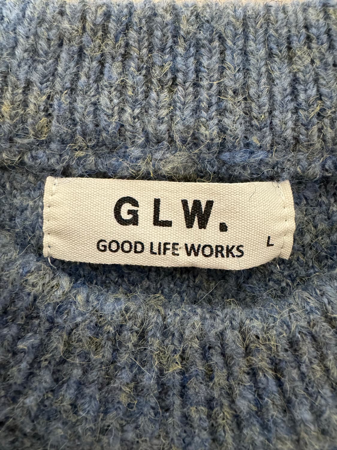 굿라이프웍스 마일드 보카시 크루넥 스웨터 오버핏 니트 블루 상품이미지3