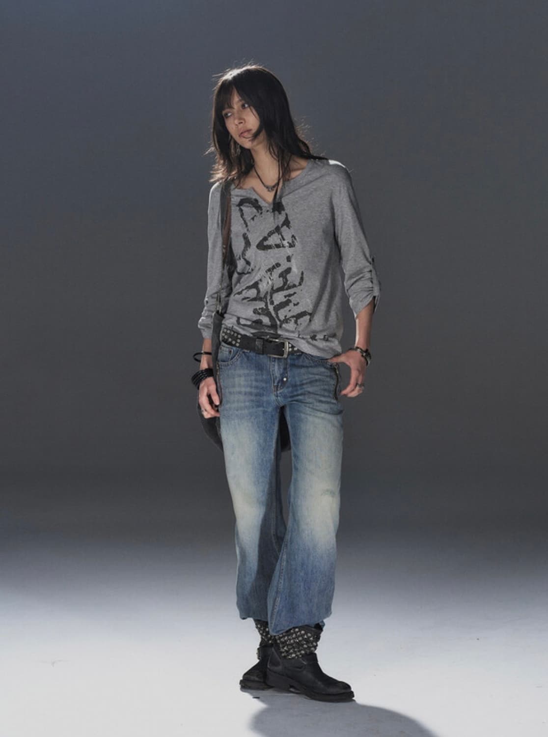 [새상품] wearAndtear 로우라이즈 더블 지퍼 데님 진 S 상품이미지3