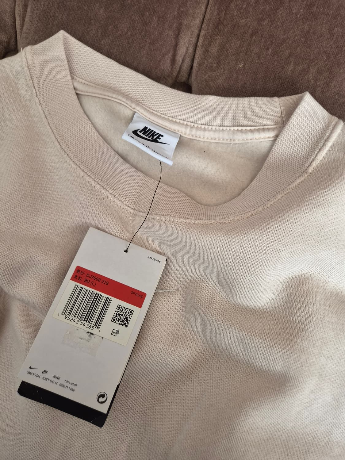제품) 나이키 여성 기모오버사이즈맨투맨티셔츠 90사이즈 상품이미지6