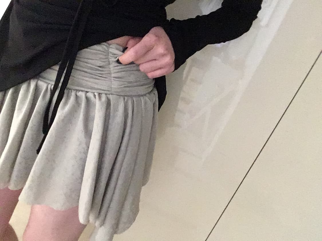 Kashiko lace Shirring skirt 상품이미지6