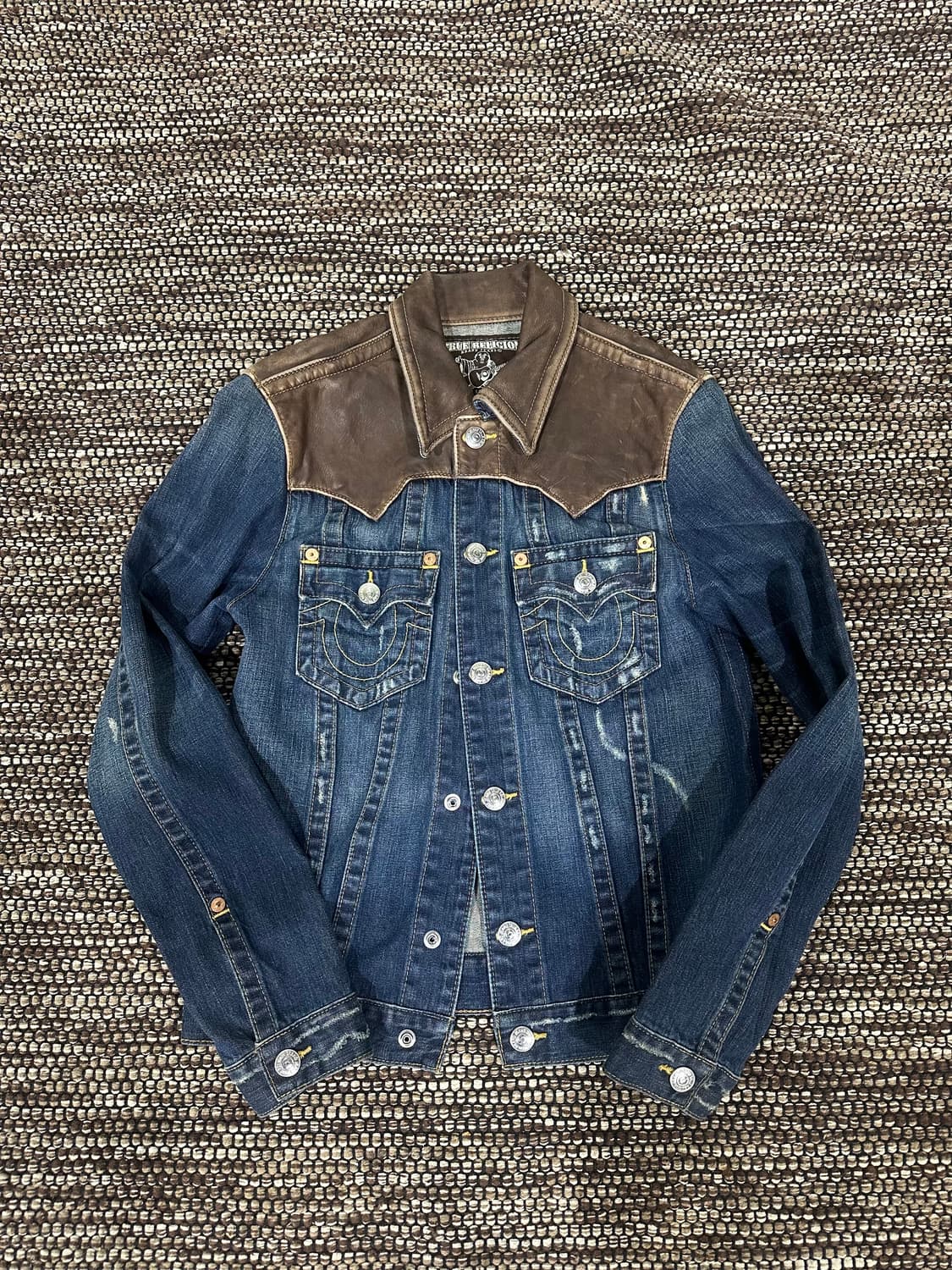 트루릴리젼 지미 레더 데님자켓 m 상품이미지1