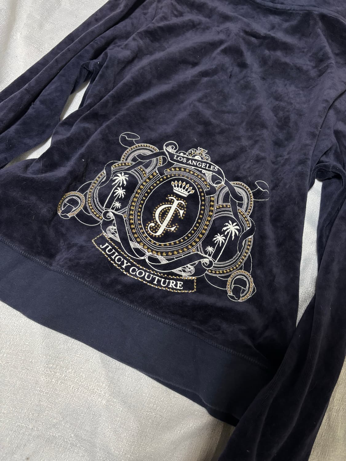“Juicy Couture” Navy Velvet Y2K Design H 상품이미지2