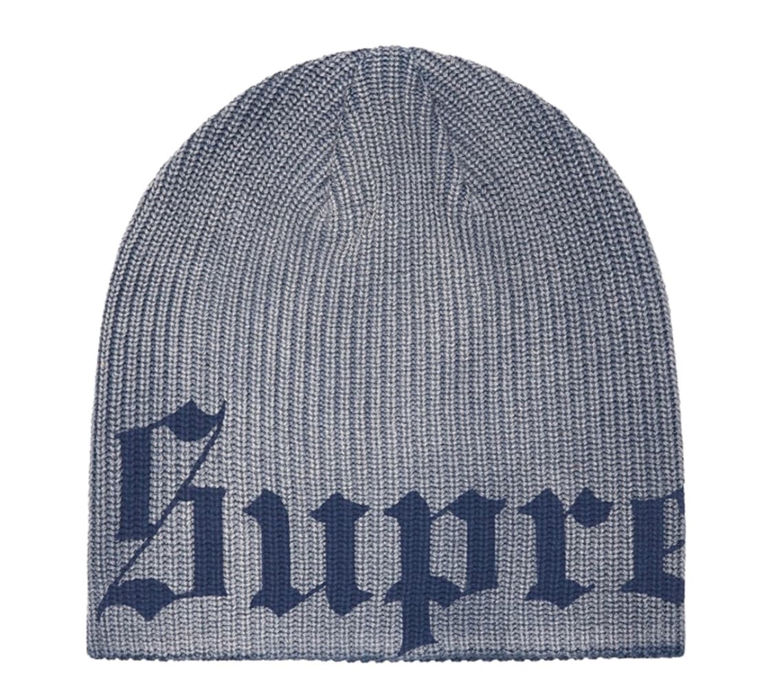 Supreme Old English Printed Beanie Slate 상품이미지1
