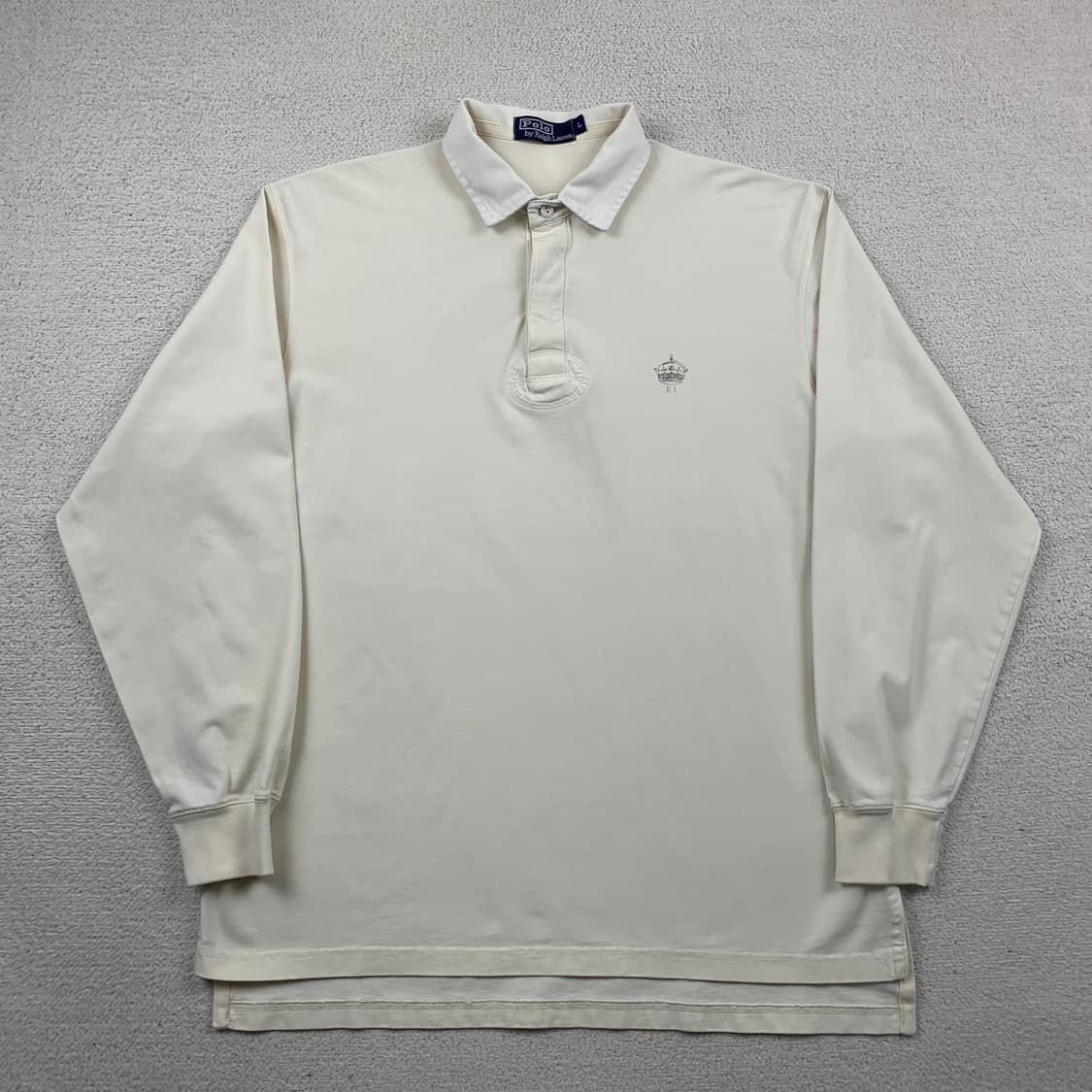 폴로 랄프로렌 크라운 로고 럭비 티셔츠 아이보리 상품이미지1