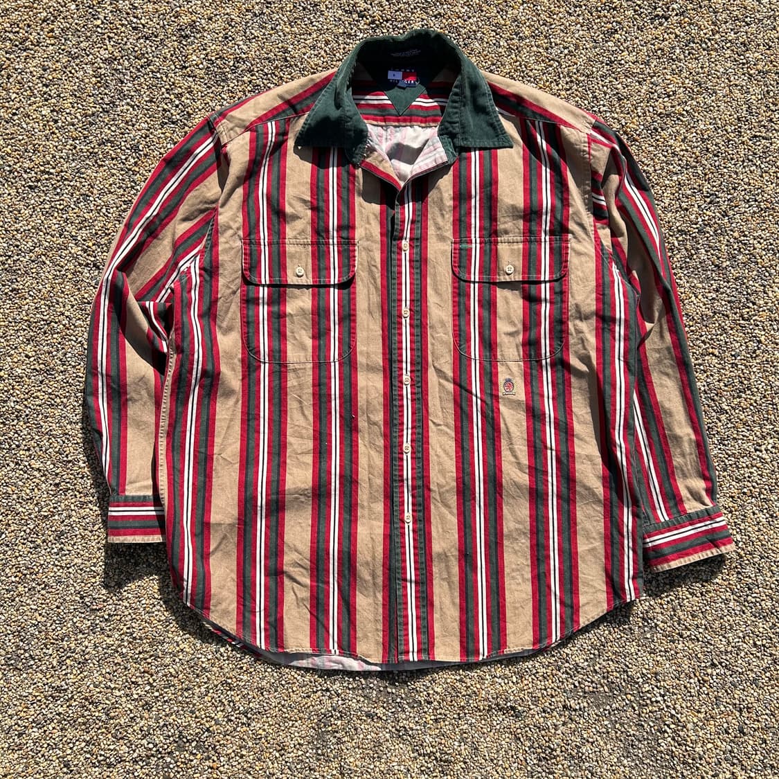 타미힐피거 90S 스트라이프 카라 셔츠 상품이미지1