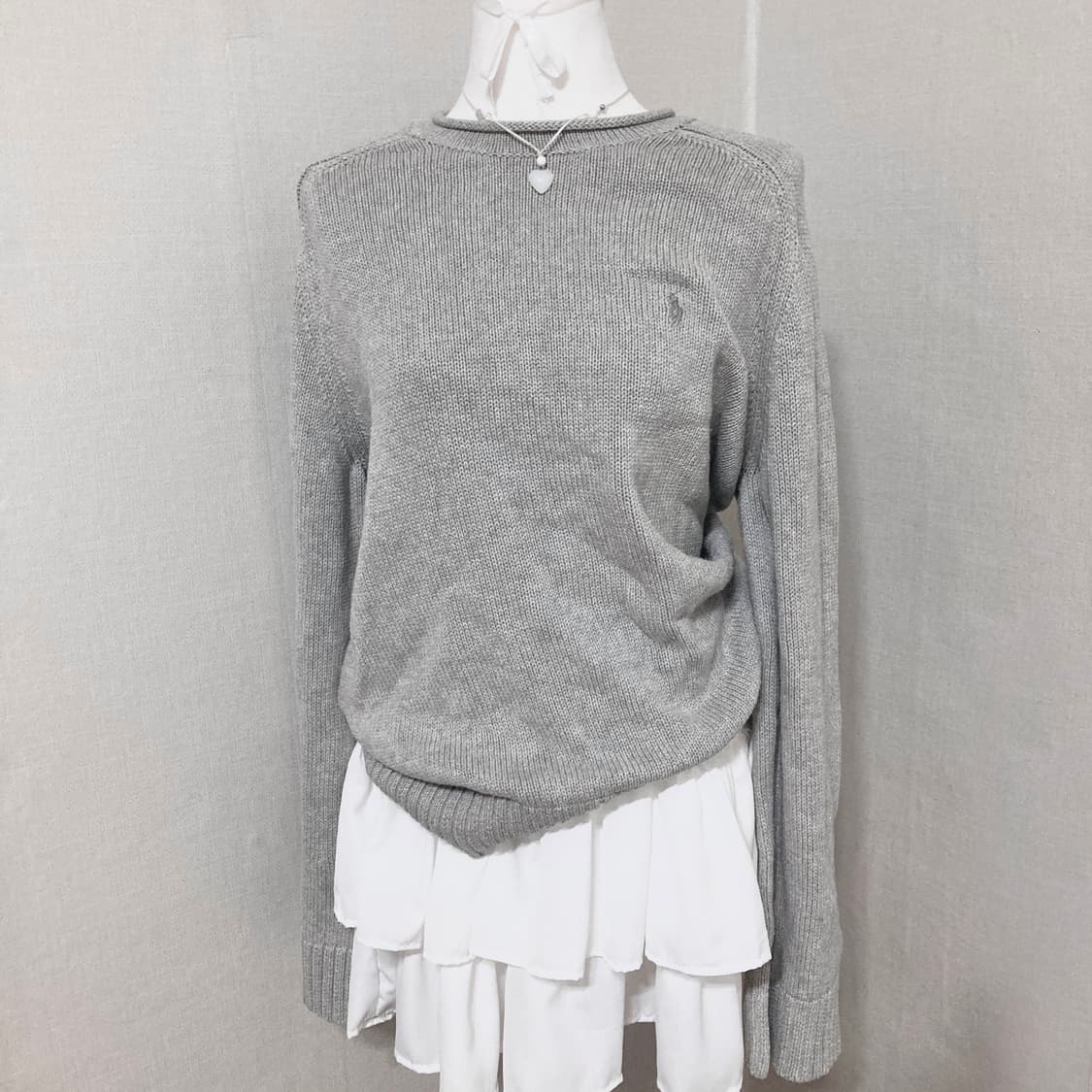 폴로 그레이 니트 M 상품이미지1