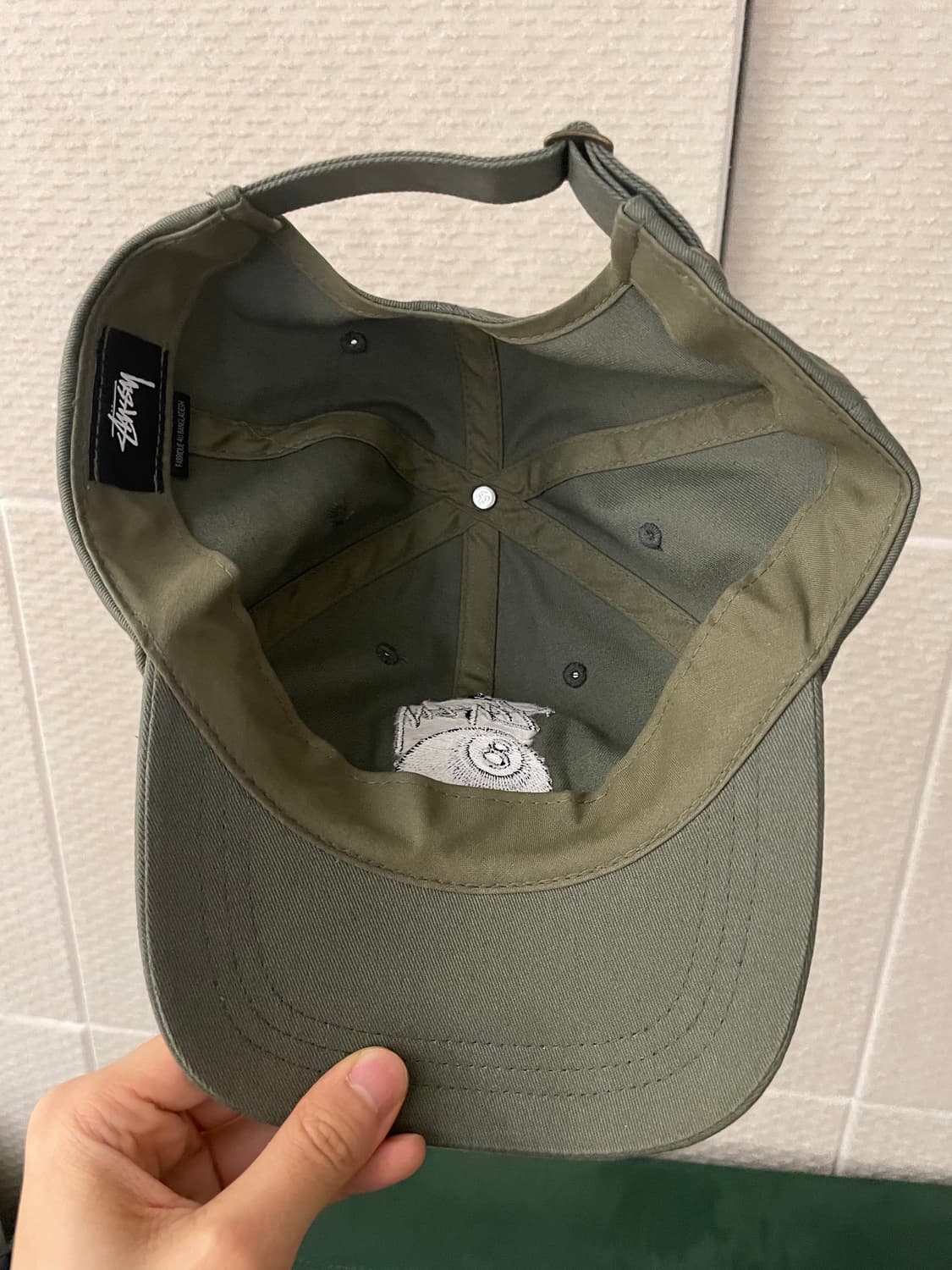 스투시 에잇볼 볼캡 카키 상품이미지3