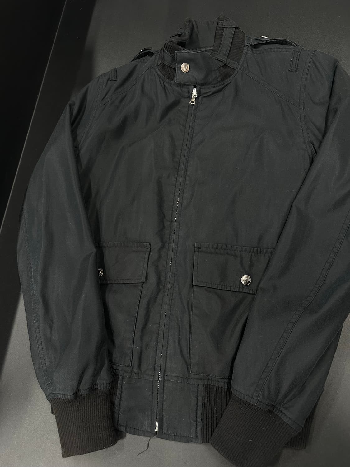 히스테릭 글래머 블랙 블루종 자켓 상품이미지5