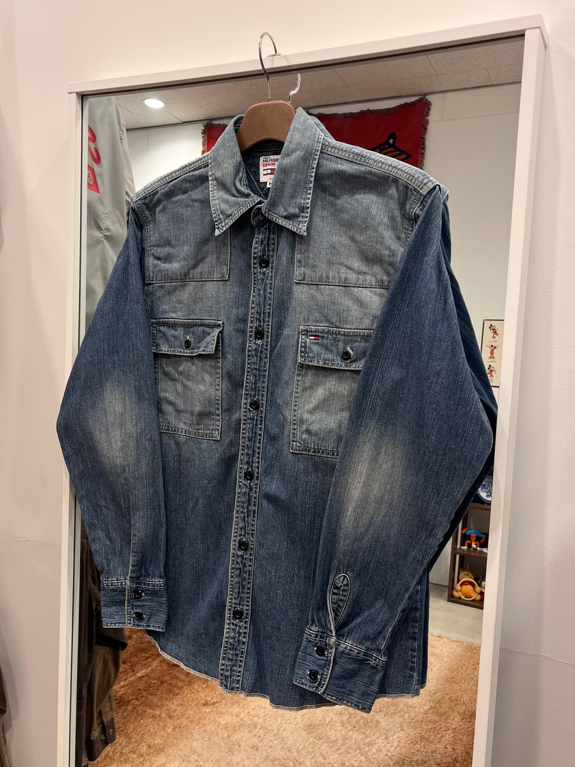 00s Tommy Hilfiger 타미힐피거 투포켓 데님 셔츠 상품이미지1