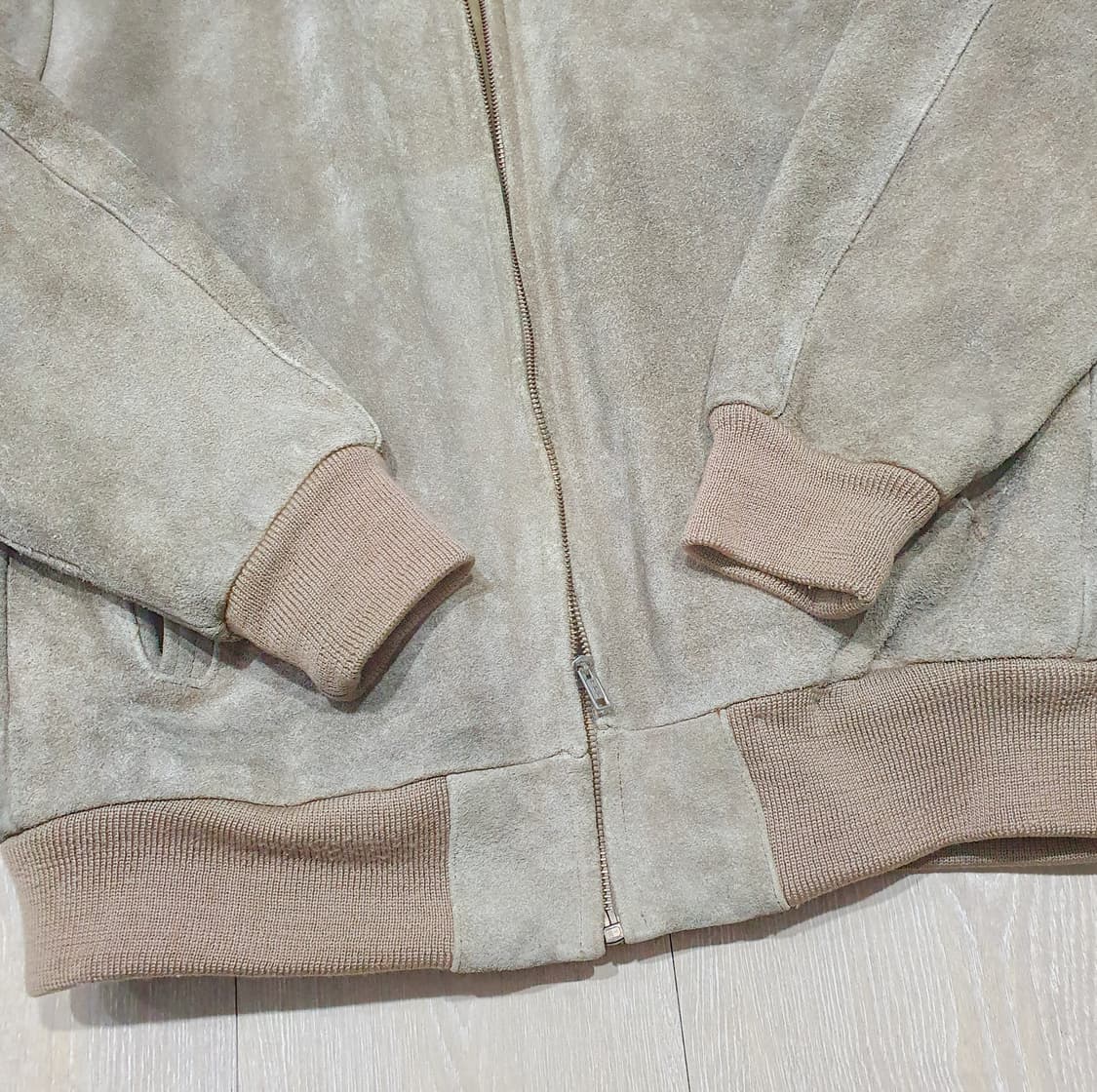 빈티지 스웨이드 블루종 쉐르파 봄버 국내 100 무스탕 상품이미지3