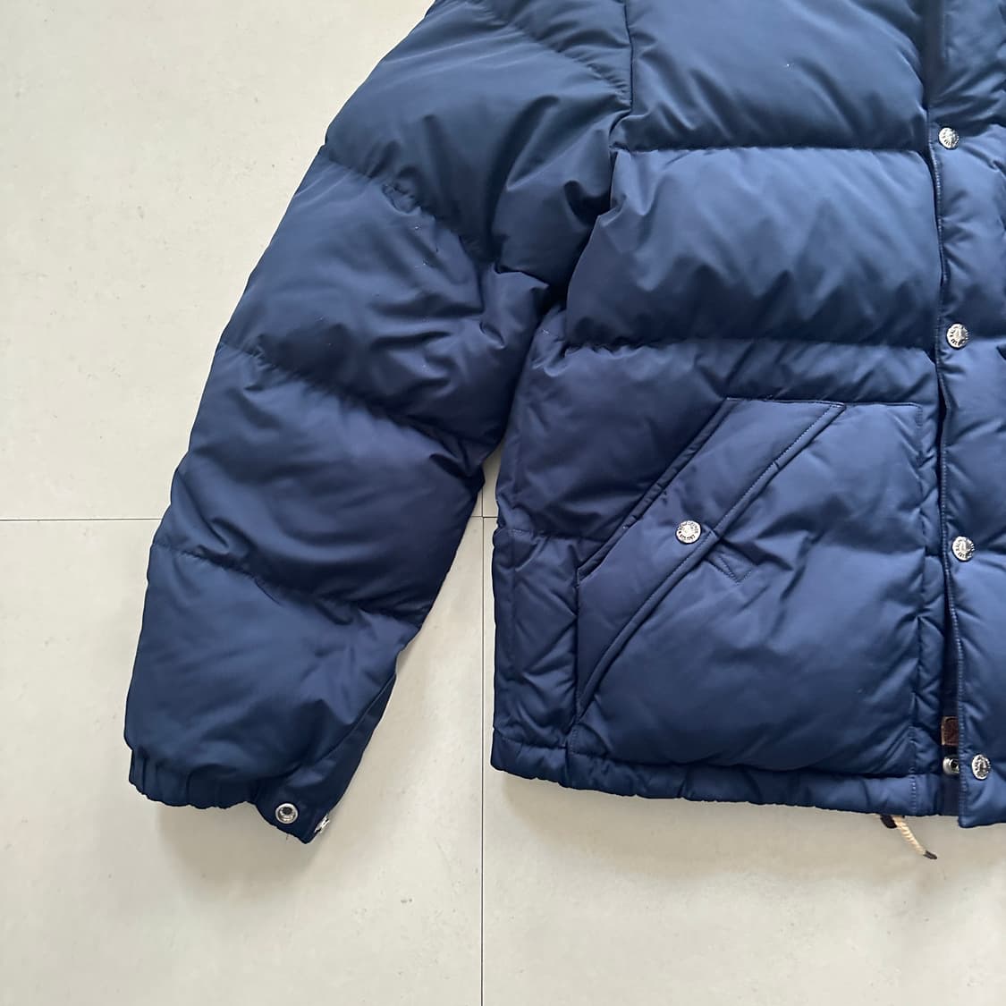 90s 엘름우드 [L] 폴로 랄프로렌 다운 패딩 자켓 네이비 후드 상품이미지4