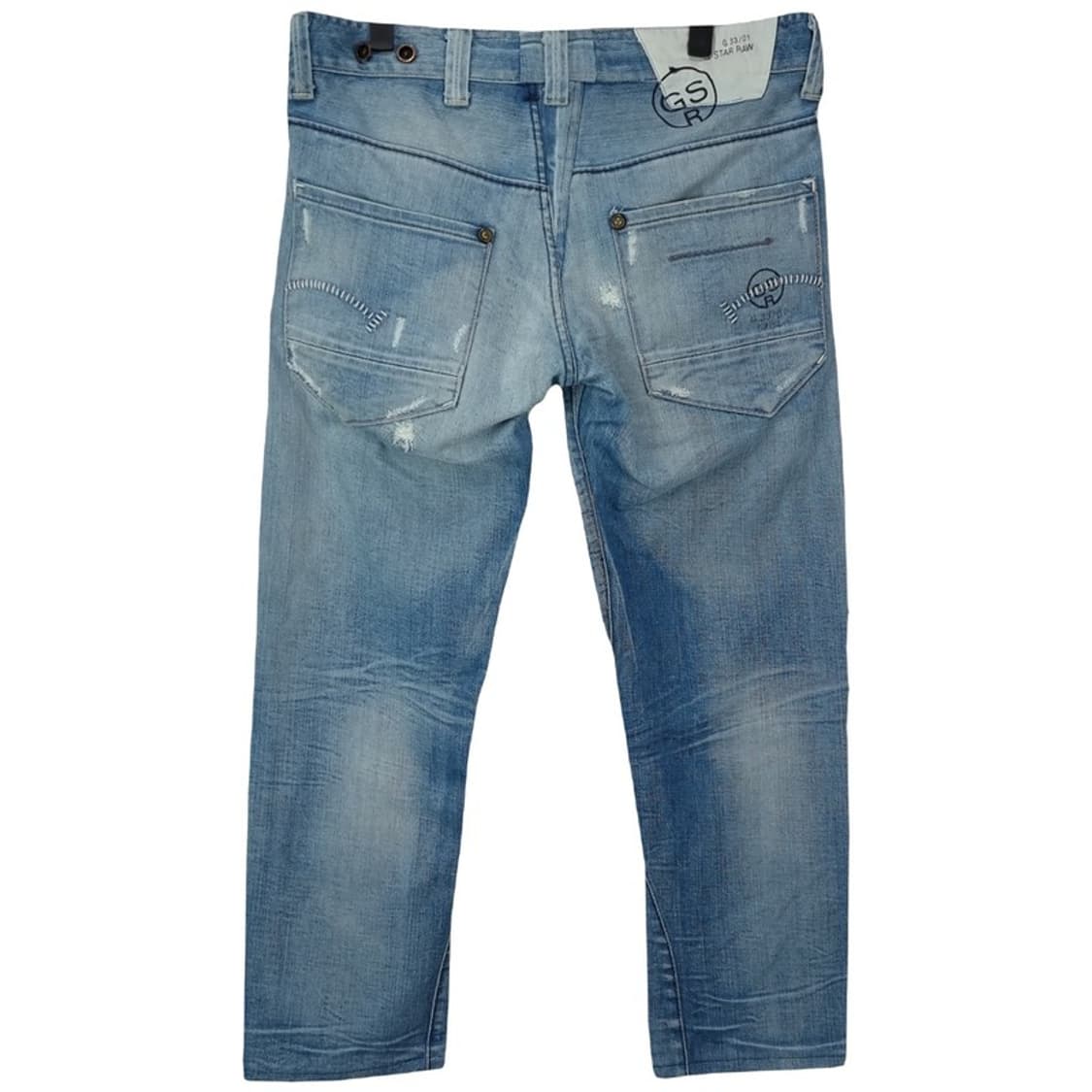 지스타 로우 빈티지 워시드 바이커 데님 팬츠 청바지 M16525 상품이미지3