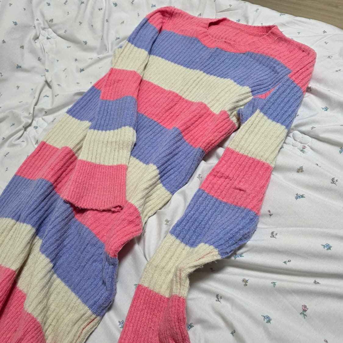 **서비스 빈티지)하구미 모리걸 로맨틱 히메갸루 니트원피스 상품이미지3