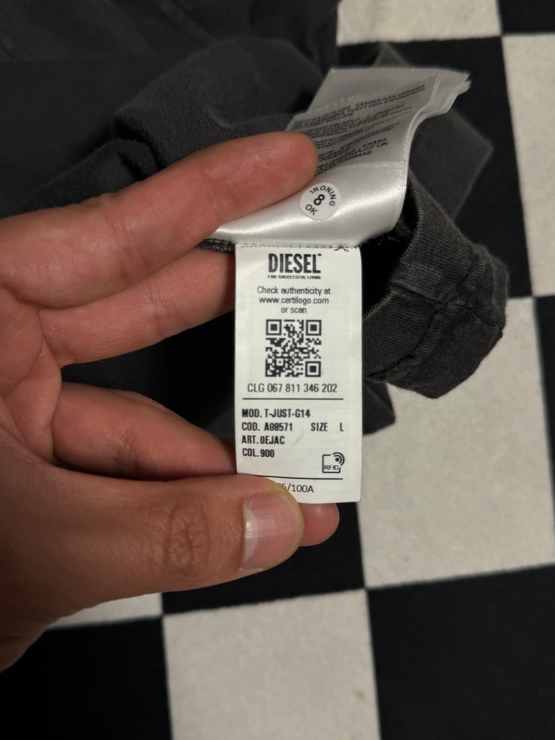 디젤 트리플로고 반팔 L 새상품 상품이미지5