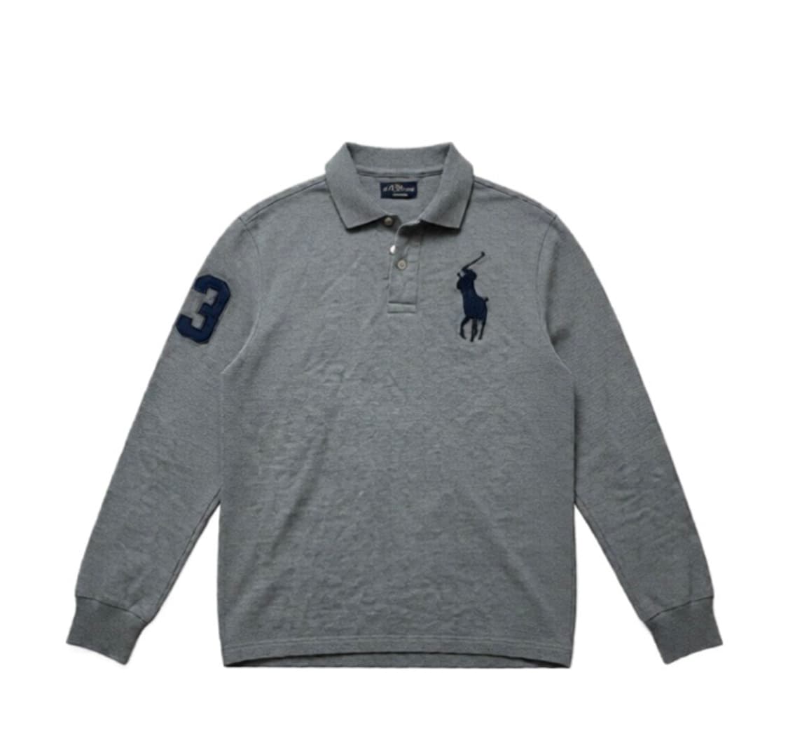 폴로 랄프로렌 빅포니 그레이 카라 롱슬리브 상품이미지1
