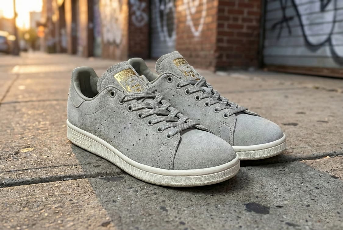 [새상품]아디다스 스탠스미스 프리미엄 스웨이드 그레이 245 BB0038 상품이미지3