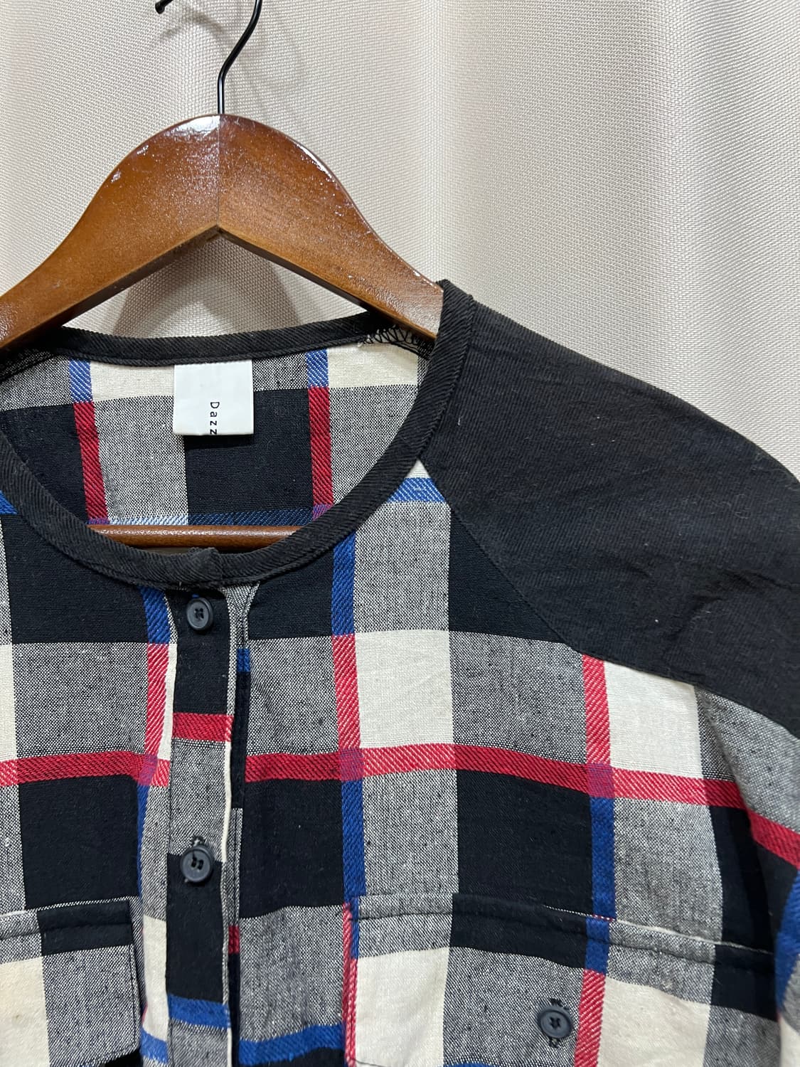 빈티지 카라리스 투포켓 체크 셔츠  상품이미지3