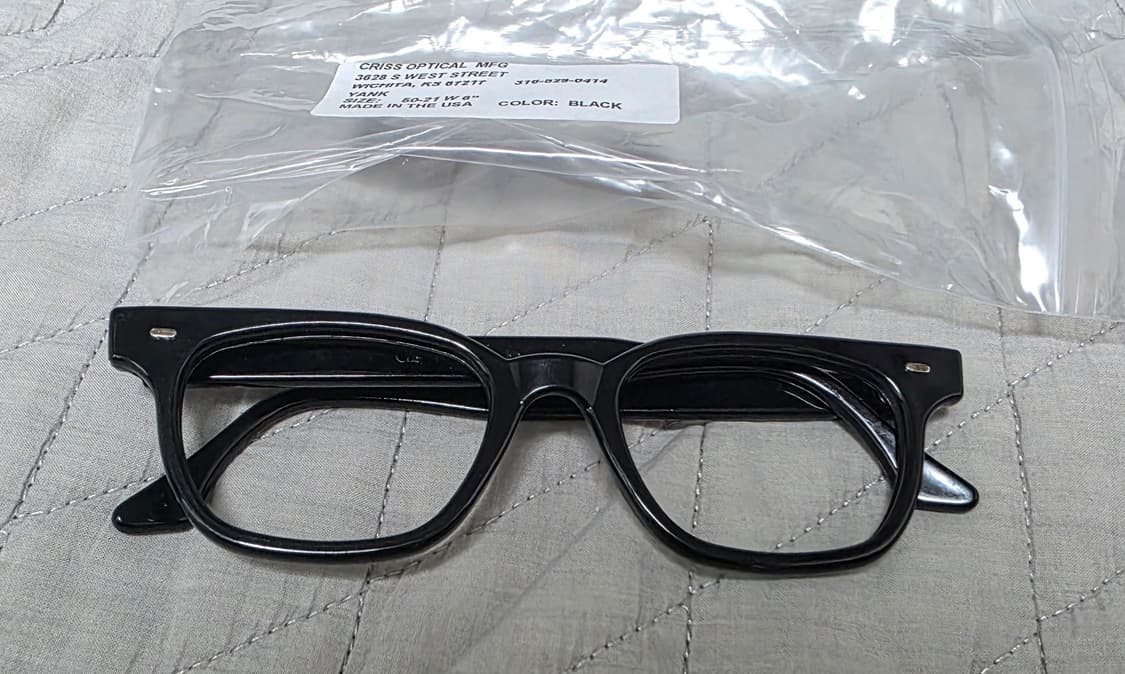 [50-21] 빈티지 크리스 옵티컬 얀크 YANK 블랙 안경테 1 상품이미지3