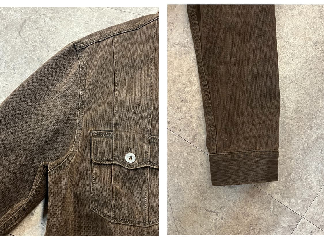 USA 게스 빈티지 자켓L 팬츠W34L32 셋업 브라운 #csz1989 상품이미지7
