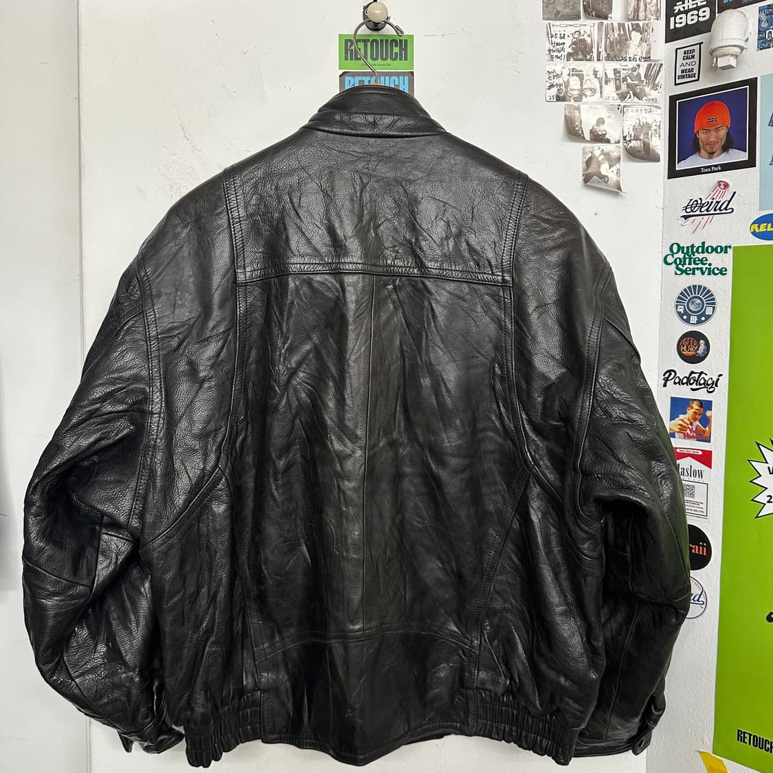 80’s 프랑스 카프스킨 바이커 자켓 상품이미지5