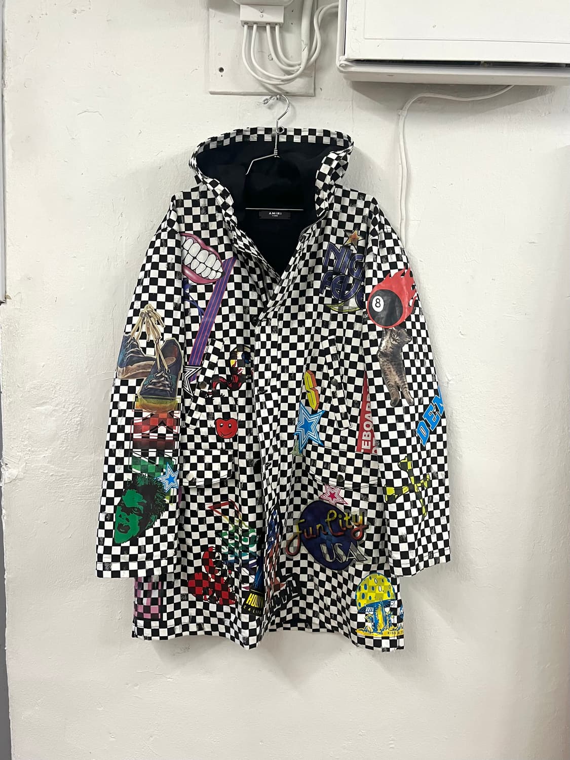 아미리 컬렉션 체크보드 파카 코트 상품이미지2