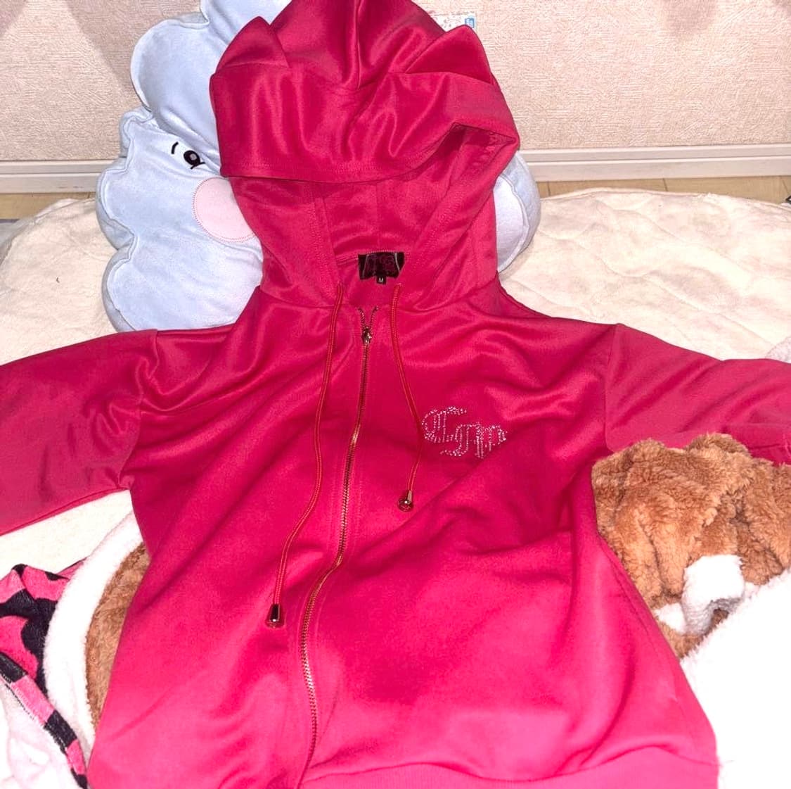 헬로키티 세실맥비 콜라보 네코미미 반팔 후드집업 상품이미지1