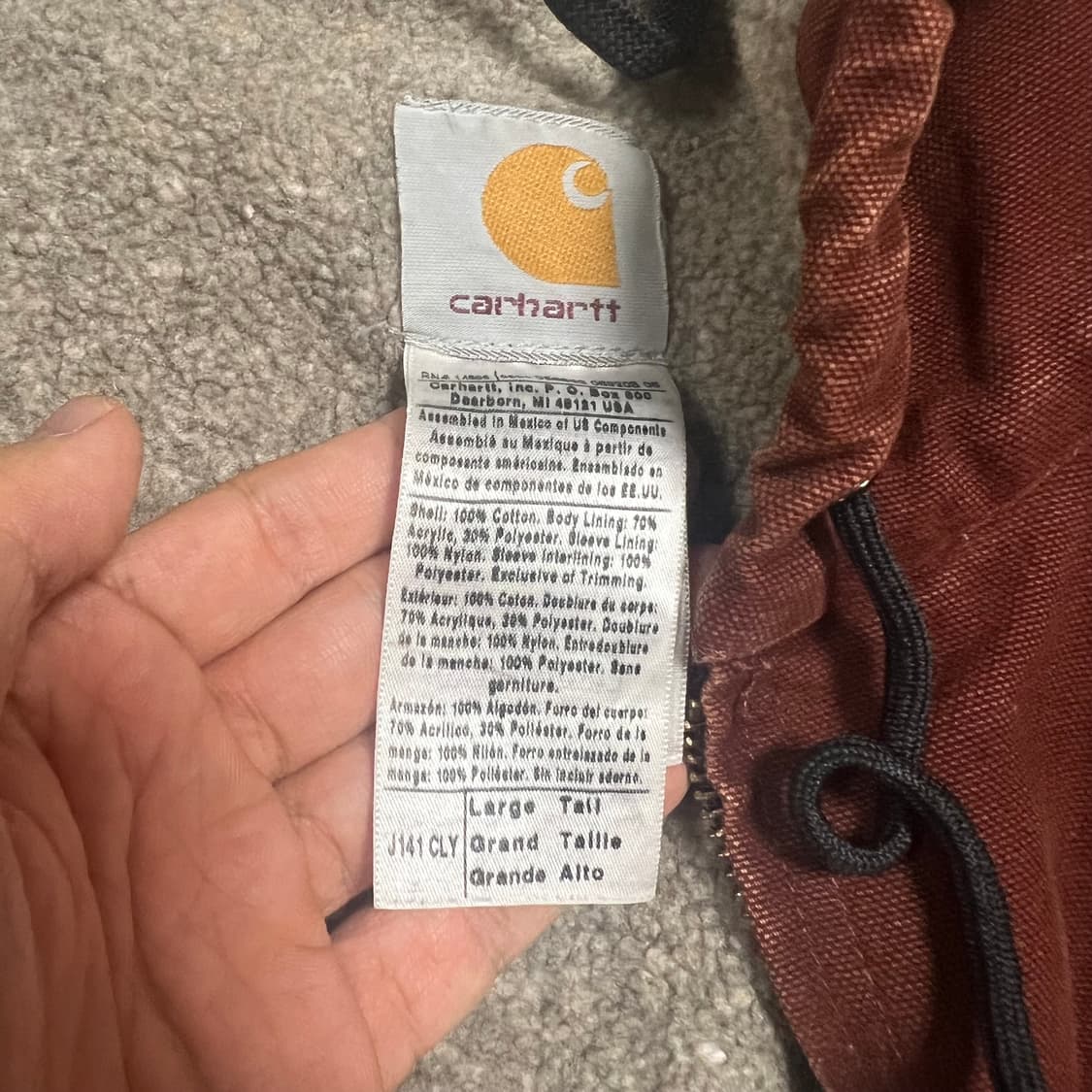 [CARHARTT] 칼하트 J141 CLY 클레이 액티브 후드자켓 상품이미지6