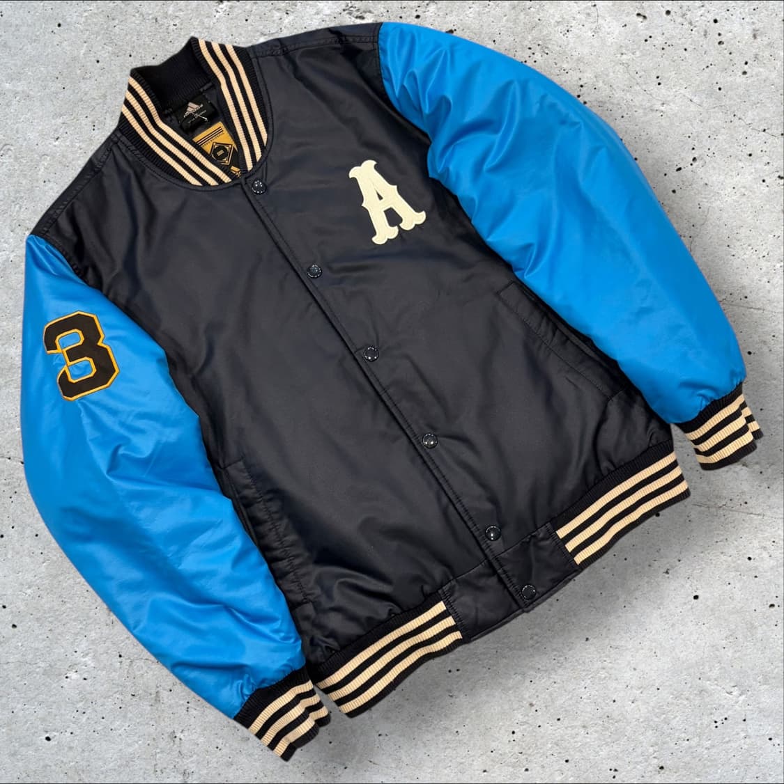 [95] 07s 아디다스 빅로고 바시티 블랙/블루 야구 점퍼 C304 상품이미지1