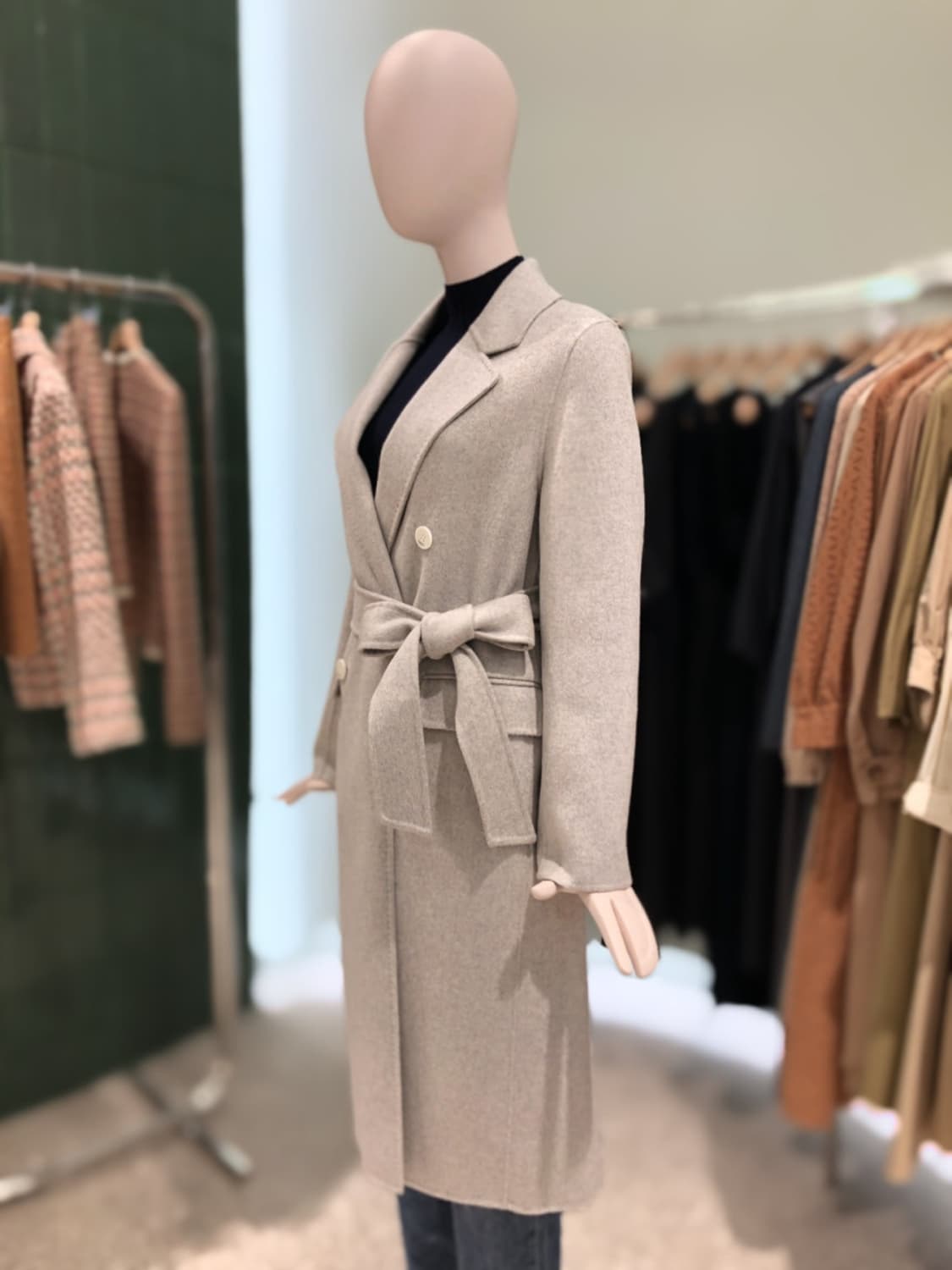 듀엘 더블 롱 코트 라이트그레이 55 상품이미지4