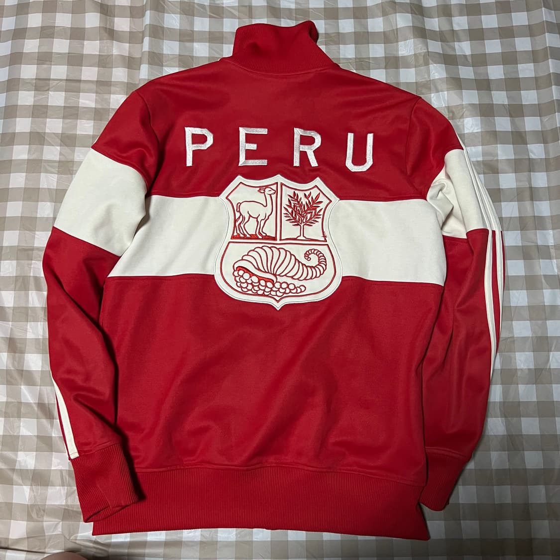 아디다스 페루 빈티지 져지 100 집업 삼선 트랙탑 축구 Y2K 상품이미지3