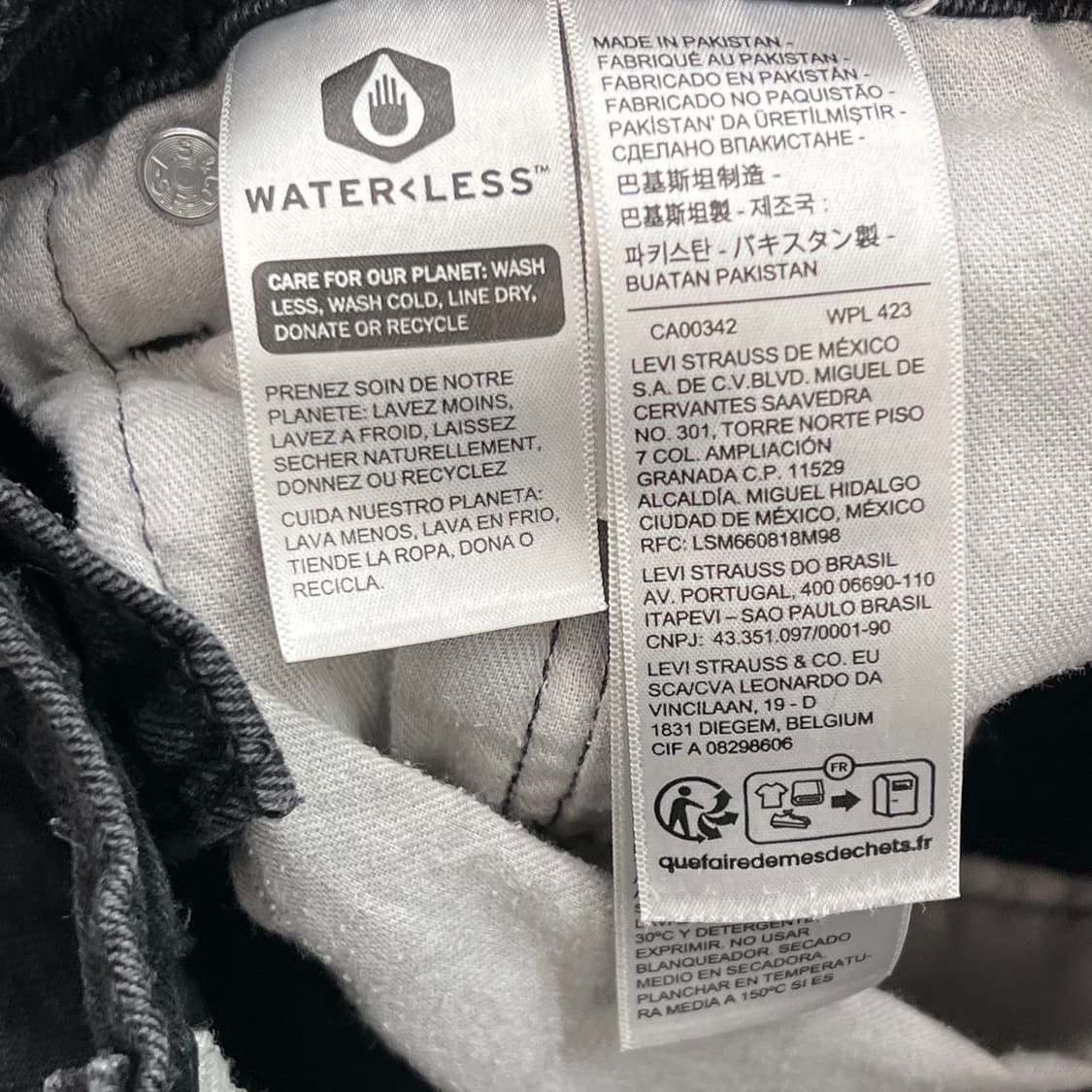 리바이스 559 흑청 데님팬츠 r3186 상품이미지6