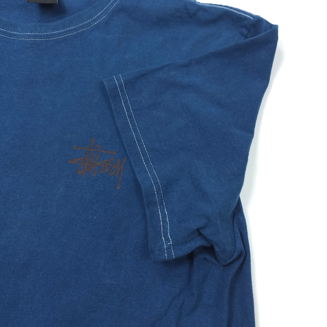 스투시 피그먼트다이 코튼티셔츠 네이비 (M) 상품이미지3