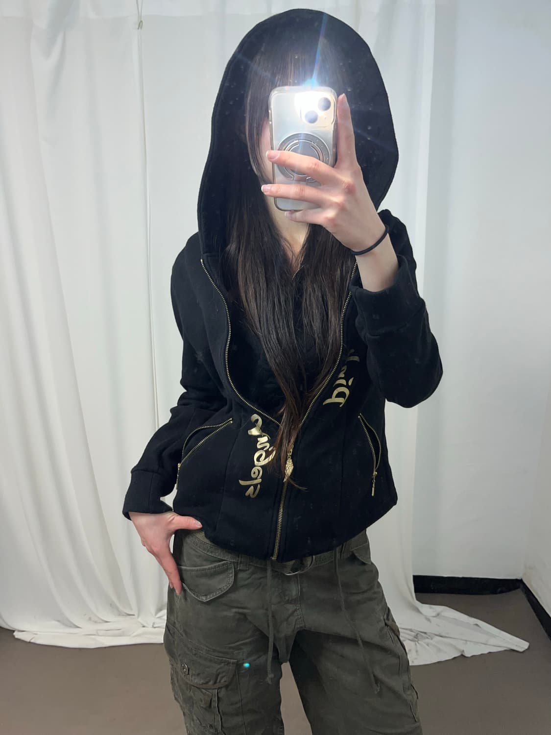 00‘s 백 패치 포인트 더블 후드집업 상품이미지2