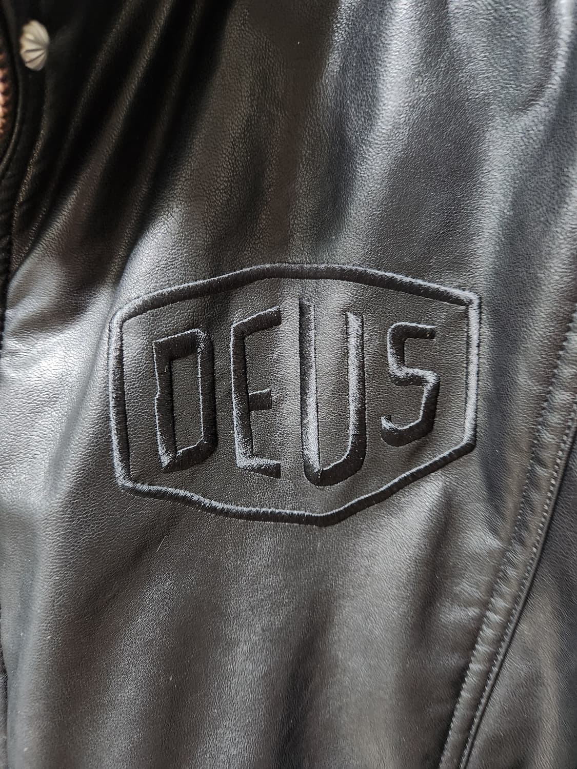 데우스  블랙 가죽패딩 XL 105-110 라이더자켓 상품이미지5