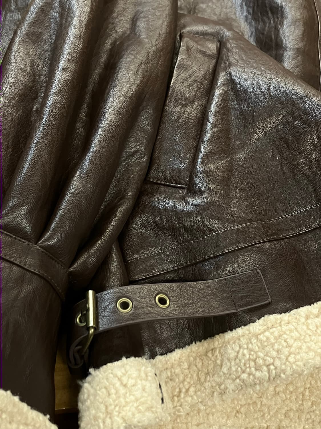 빈티지 레더 무스탕 딥브라운 #csz3098  상품이미지3