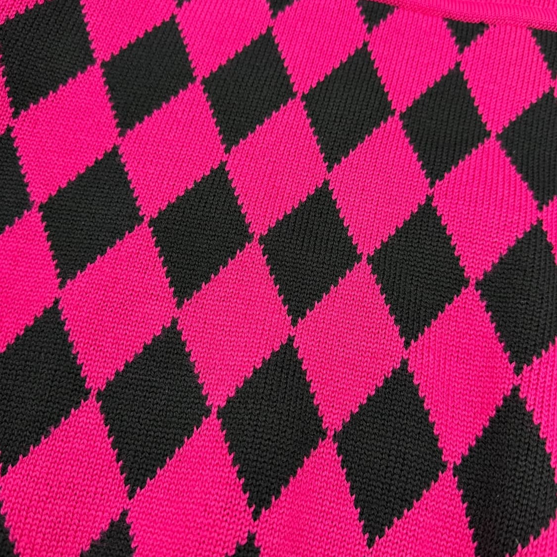입생로랑 다이아몬드 체커보드 라운드 니트 상품이미지6