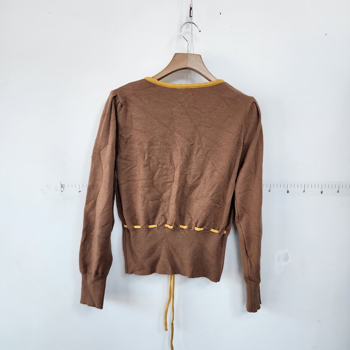 수입 체리 자수 가디건 브라운 상품이미지5