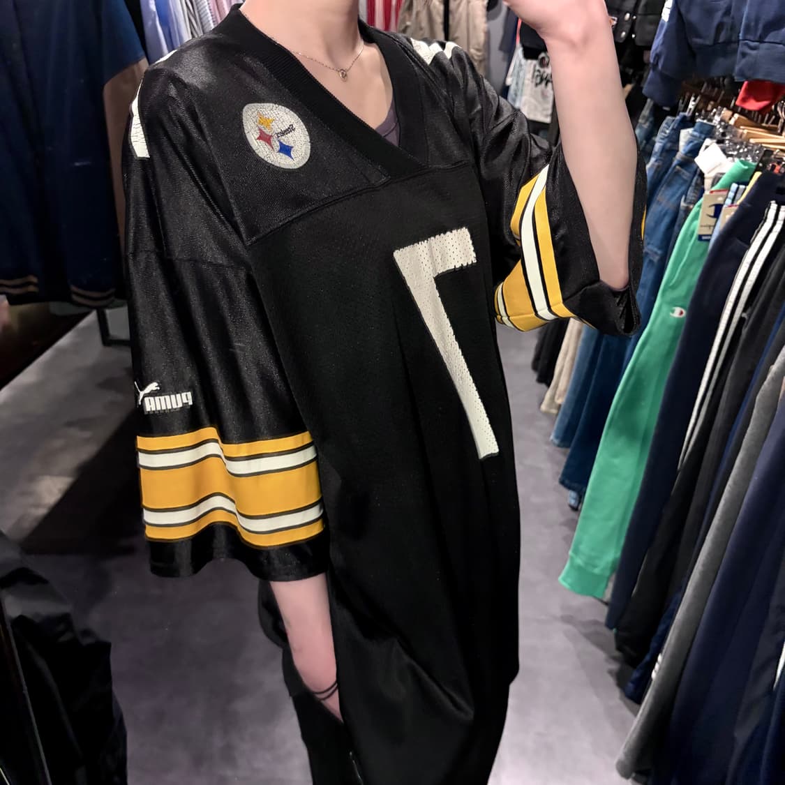[IM] NFL Puma 피츠버그 스틸러스 GONZALE NO.7 블랙 상품이미지4