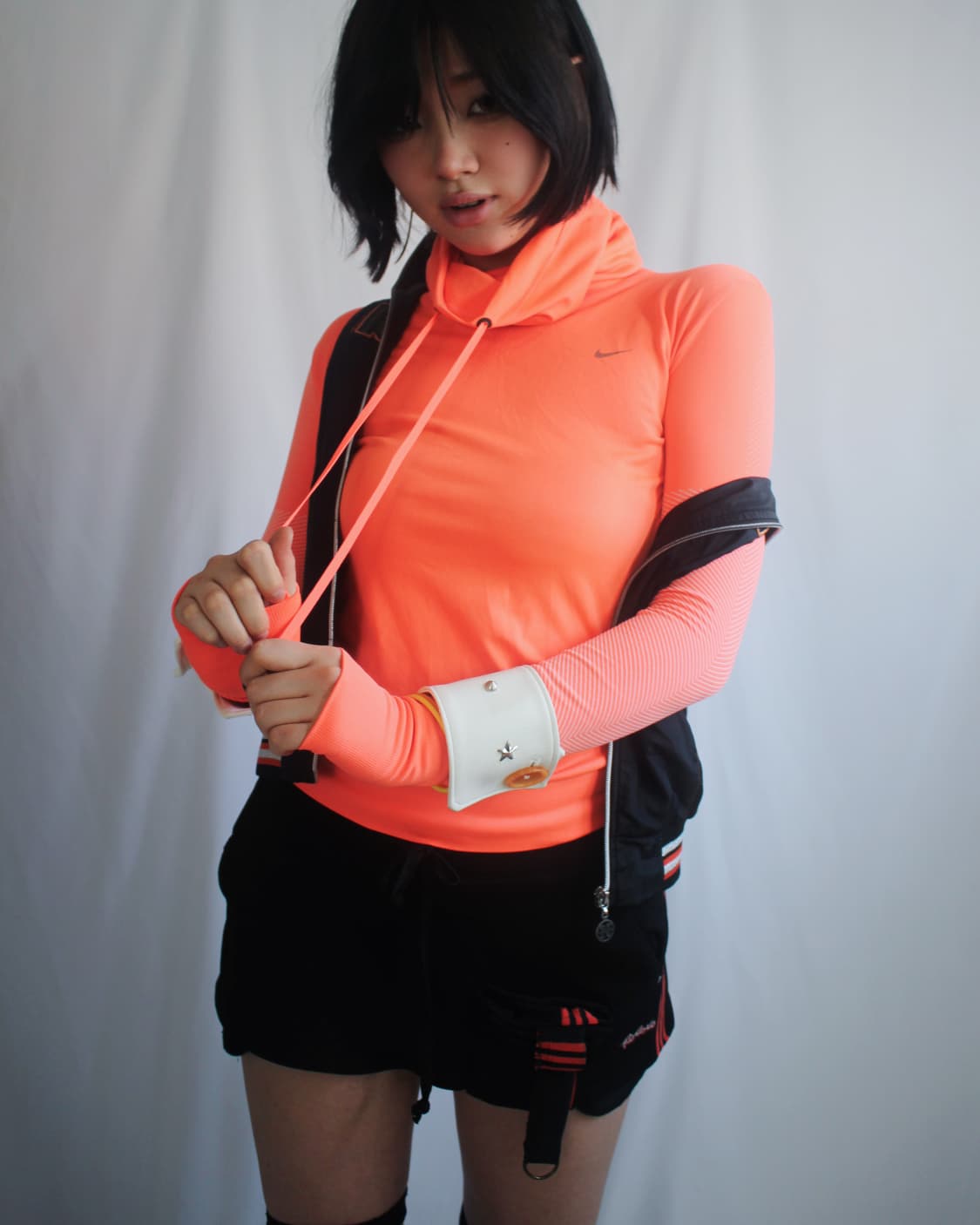 Nike NEON Orange high neck mask top 상품이미지6