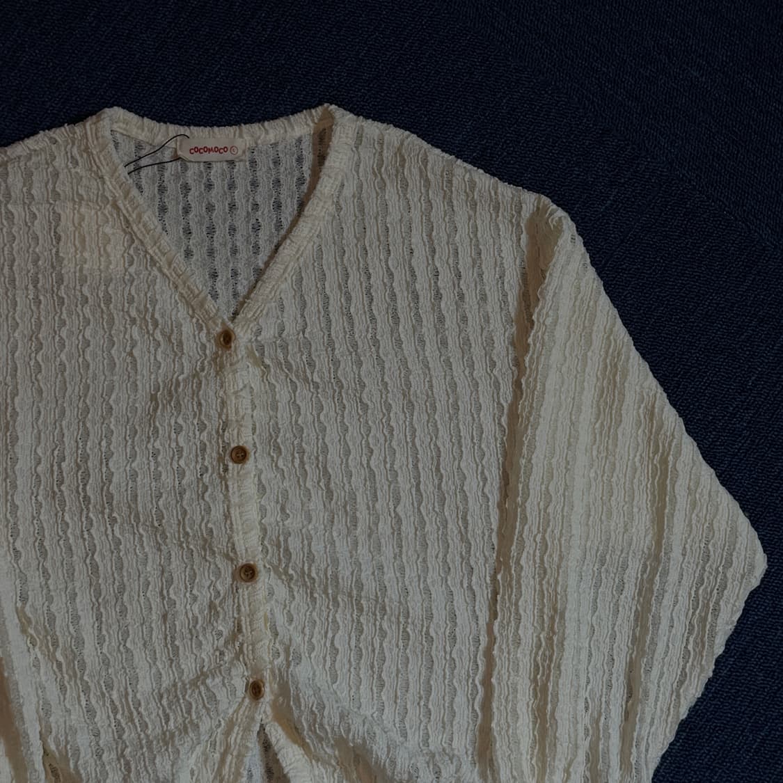 코코모코 빈티지 셔링 가디건 상품이미지2