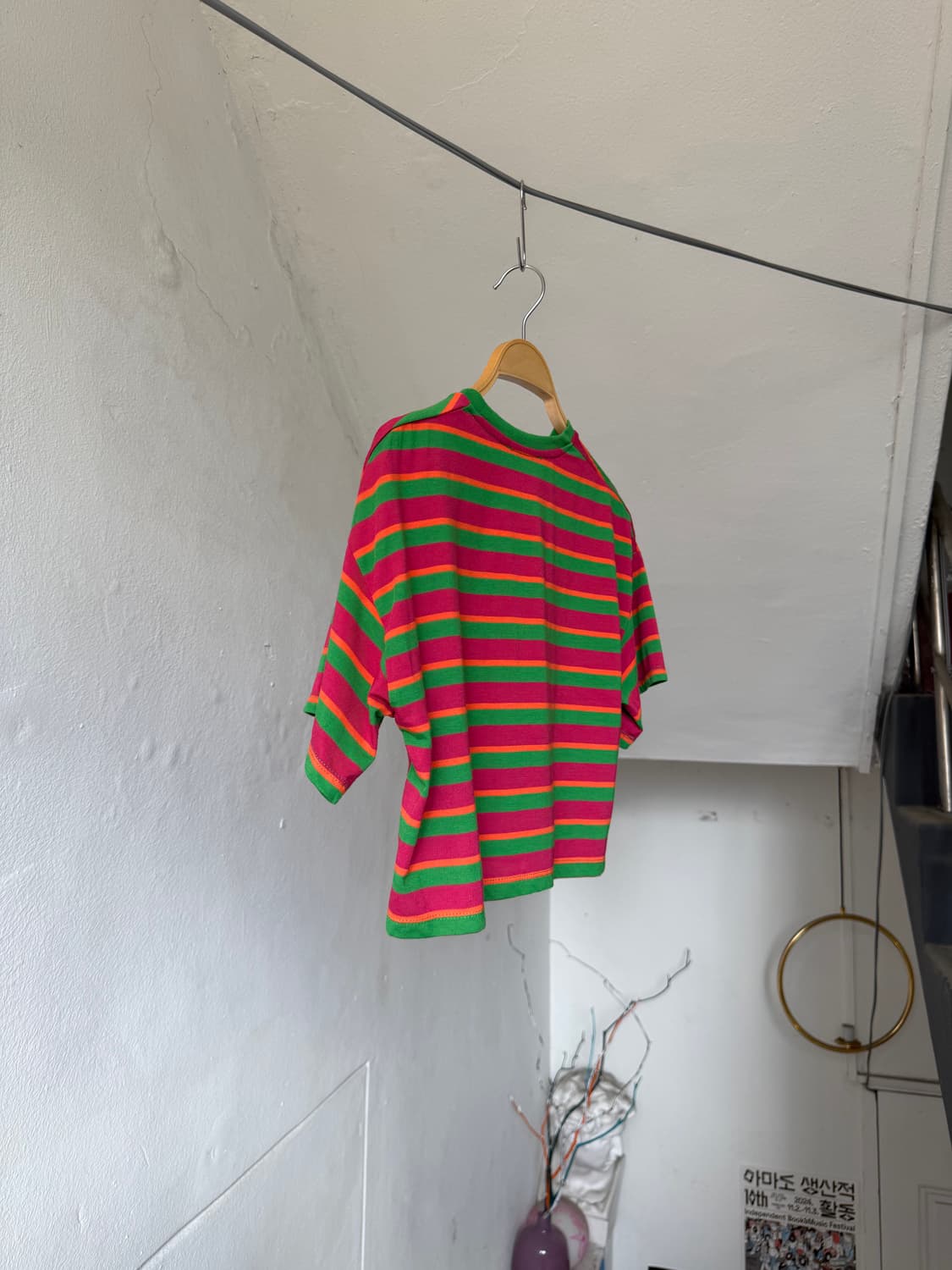 스트라이프 레인보우 크롭탑 상품이미지7