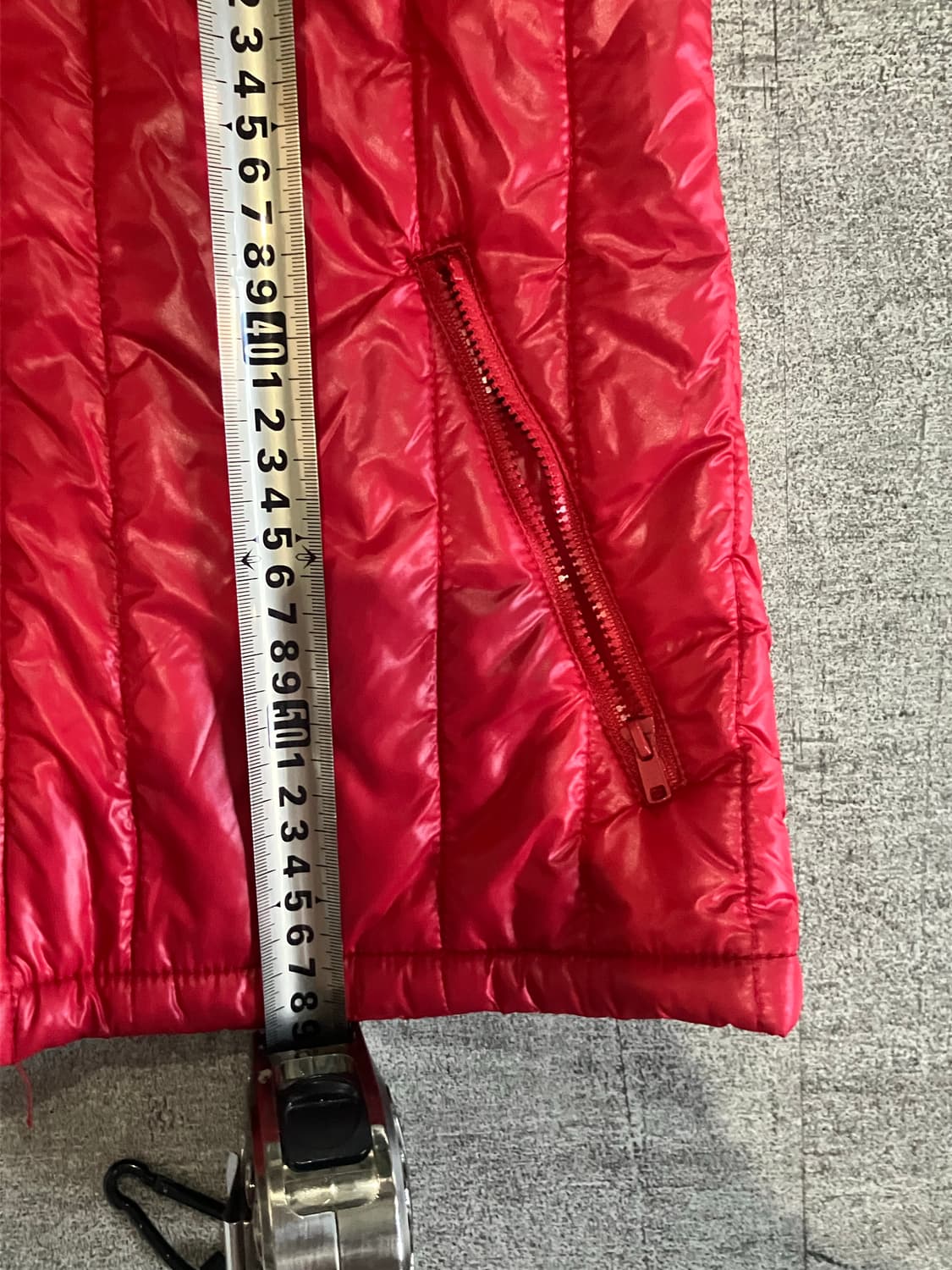 일본빈티지 Red Custom 핀터깔y2k 오리엔탈펑크 패딩베스트 상품이미지3