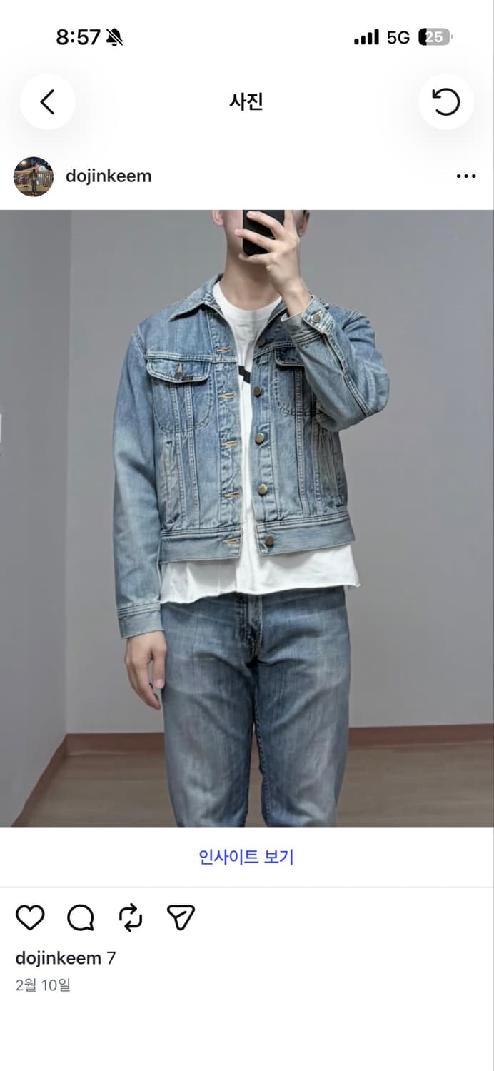 LEE 라이더 데님 자켓 M 상품이미지7