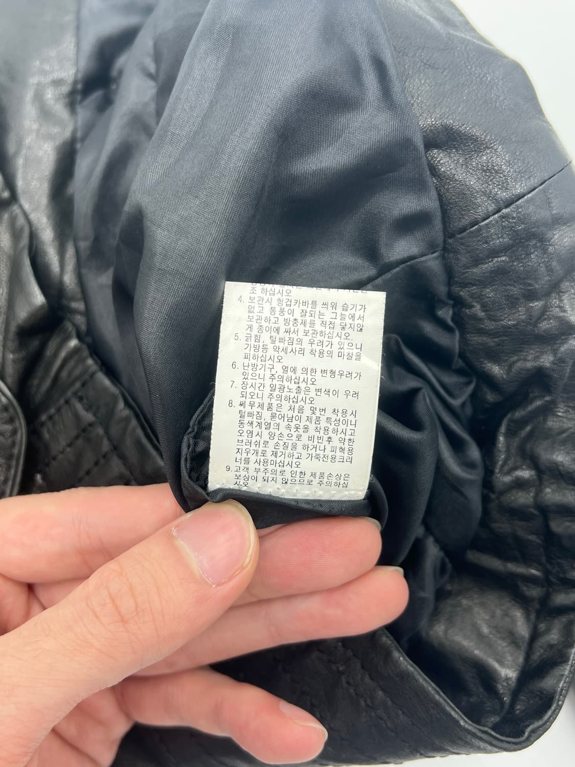 빈티지 우먼 버튼 디테일 양 가죽자켓 상품이미지6