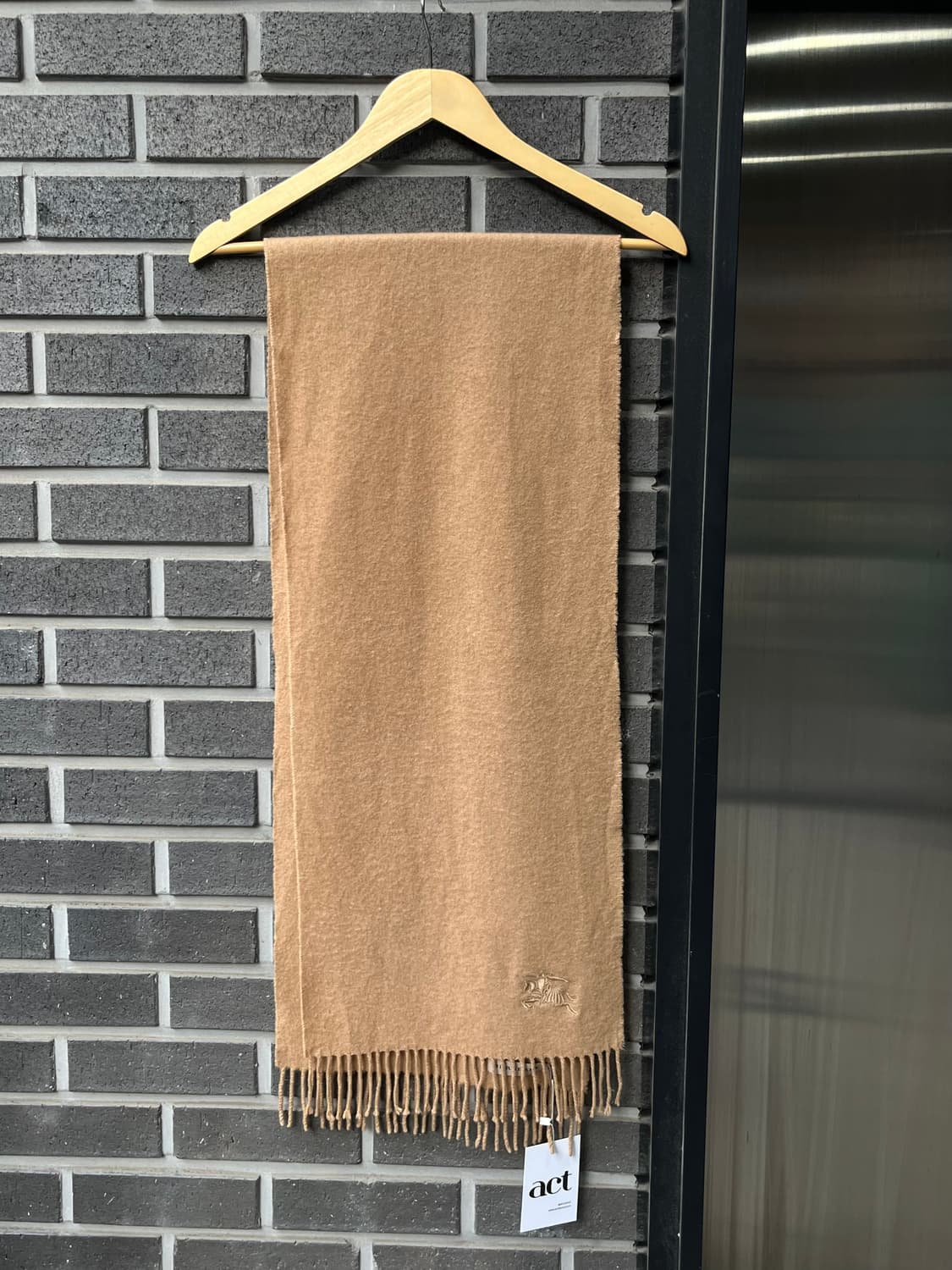 BURBERRY 버버리 캐시미어 로고 머플러 베이지 상품이미지8