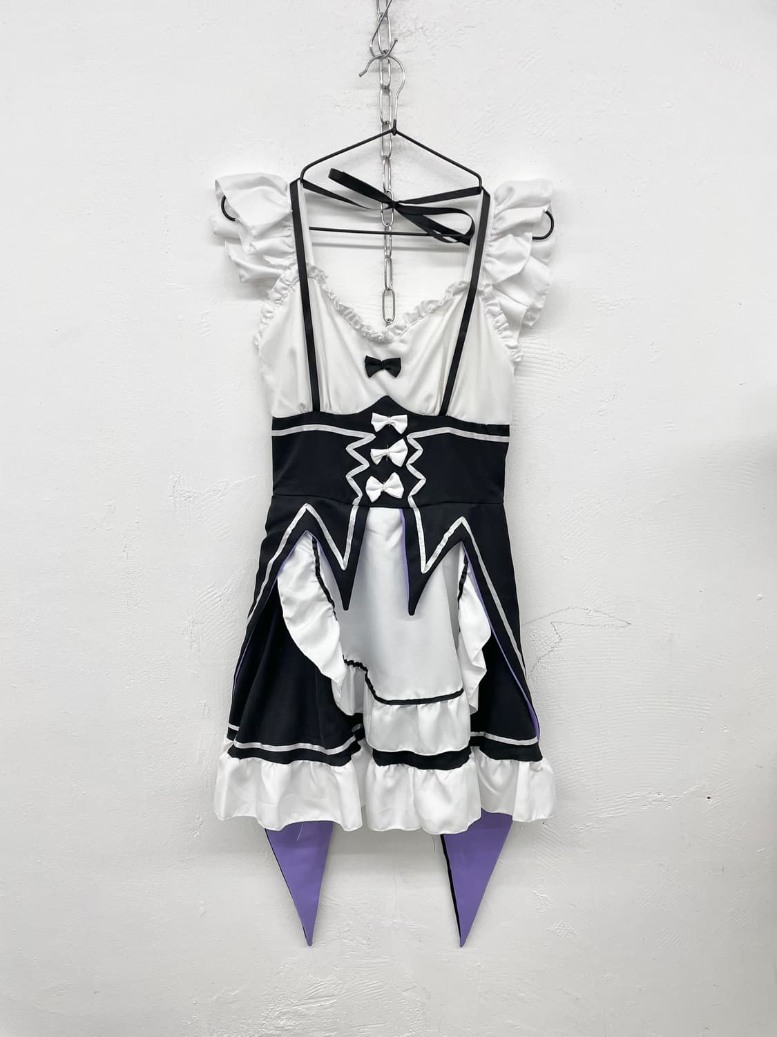 지뢰계 메이드 리본 원피스 상품이미지4